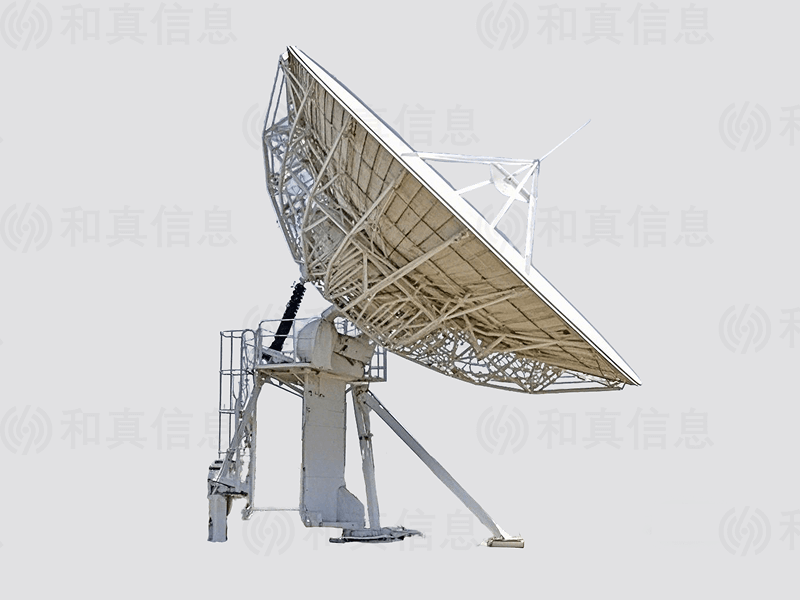 Fixed station satellite communication antenna